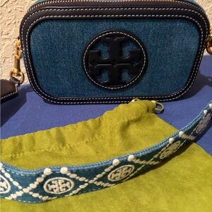 Tory Burch Denim Blue Crossbody Bag